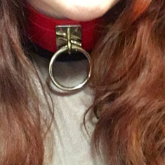 Vegan Leather Heavy Duty Collar - WHITE - Picture 3 of 5